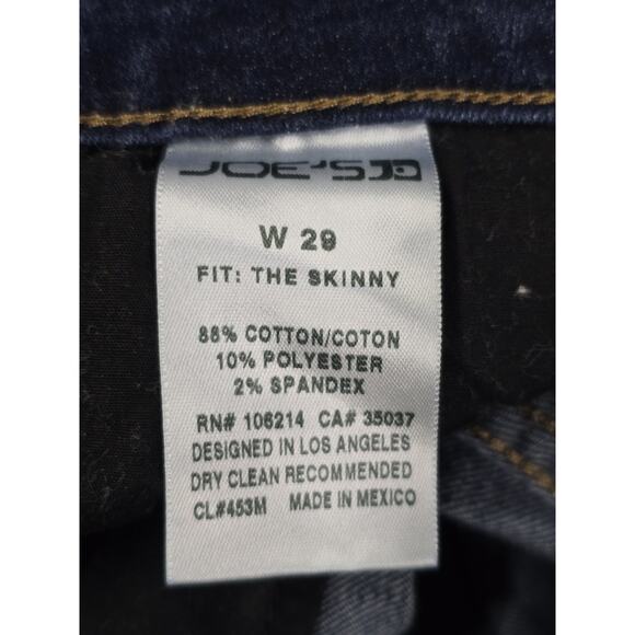 Joe’s Jeans Womens Denim Jeans Size 29 Dark Washed Blue (Skinny Fit) Kate - Picture 8 of 9